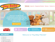 Tablet Screenshot of heybabyrentals.com